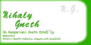 mihaly gneth business card